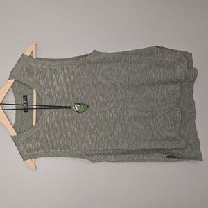 Green/Gray Knit Sleeveless Sweater